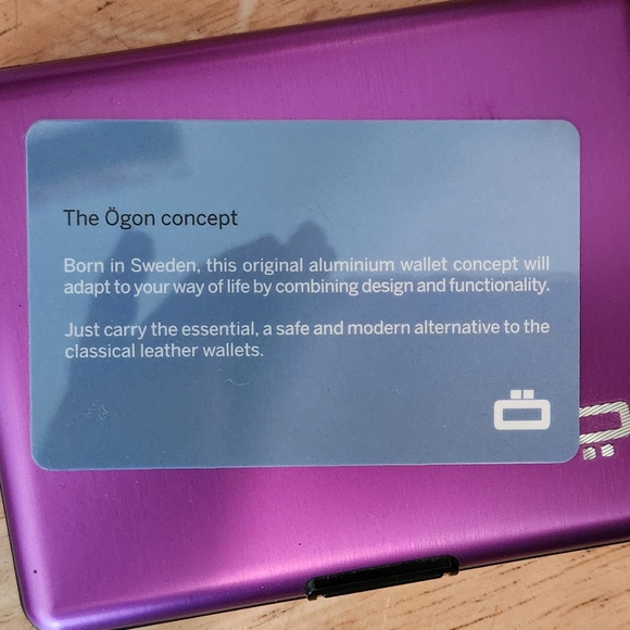 Purple Accordion Aluminum Wallet - Picture 3 of 6